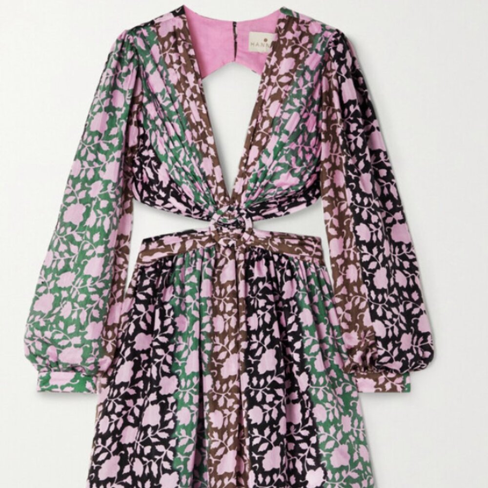 Hannah Artwear Mia cutout silk dress